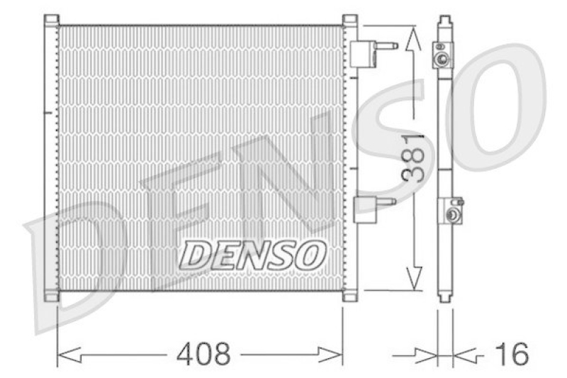 DENSO DCN10019 Kondensator A/C FORD KA (RB_) 1.3 i (1996 - 2008)