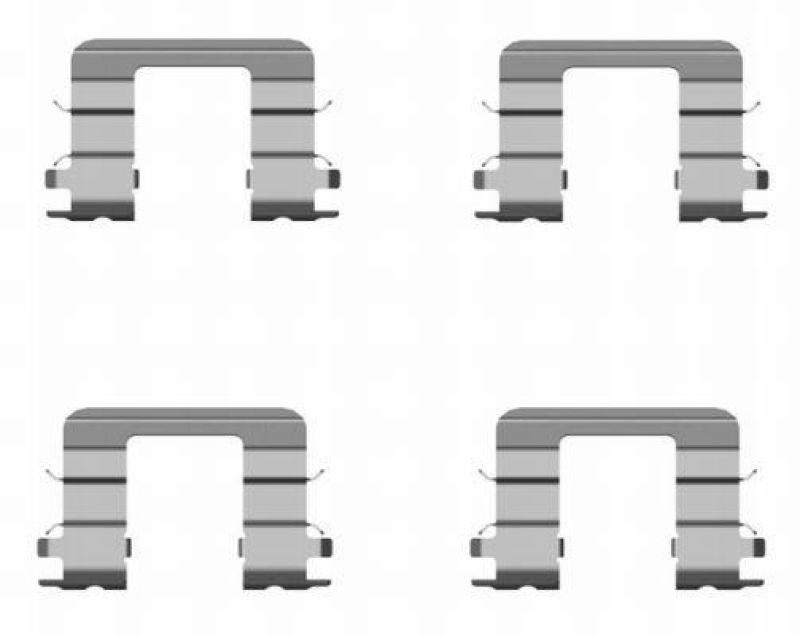 HELLA 8DZ 355 204-131 Zubehörsatz, Scheibenbremsbelag für KIA