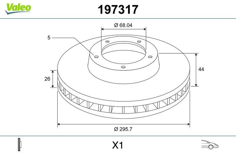 VALEO 197317 Bremsscheibe