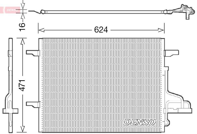 DENSO DCN10027 Kondensator A/C FORD KUGA I 2.0 TDCi 4x4 (2010 - )