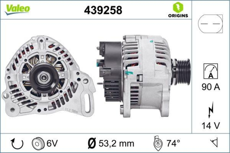 VALEO 439258 Generator Neu - ORIGINS