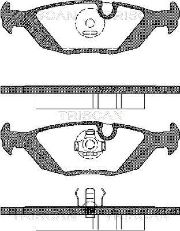 TRISCAN 8110 65849 Bremsbelag Hinten für Saab 900, 9000