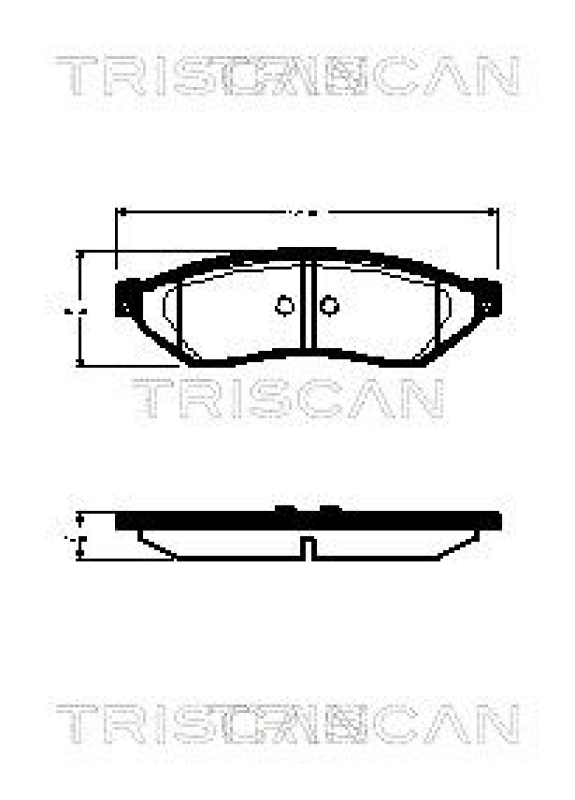 TRISCAN 8110 21009 Bremsbelag Hinten für Daewoo Evanda