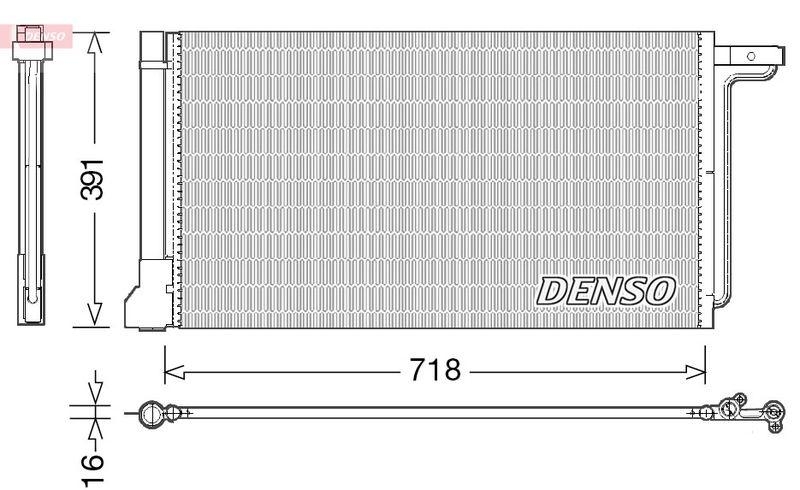 DENSO DCN10028 Kondensator A/C FORD FOCUS III Turnier 1.6 Ti (2011 - )