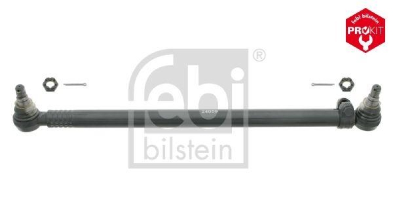 FEBI BILSTEIN 24059 Lenkstange mit Kronenmuttern und Splinten, vom Lenkgetriebe zur 1. Vorderachse für Volvo