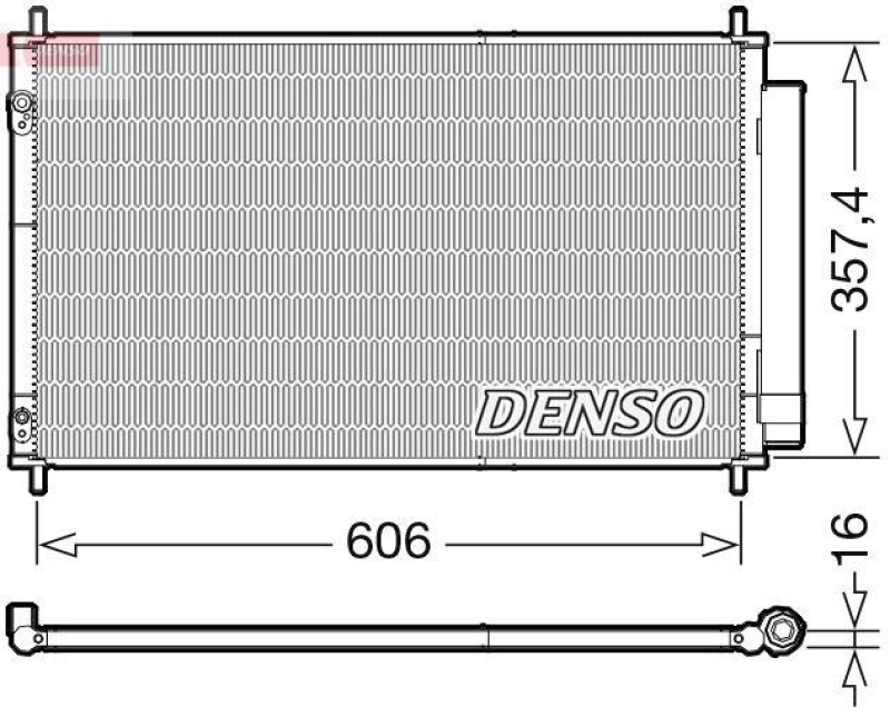 DENSO DCN50058 Kondensator A/C TOYOTA YARIS (_P13_) (12-)