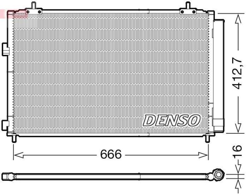 DENSO DCN50059 Kondensator A/C TOYOTA RAV 4 IV (_A4_) (12-)