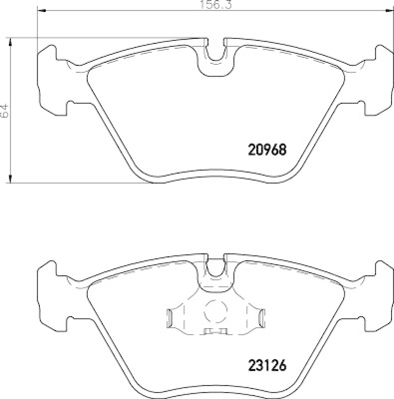 HELLA 8DB 355 008-971 Bremsbelagsatz, Scheibenbremsbelag für JAGUAR/DAIMLER