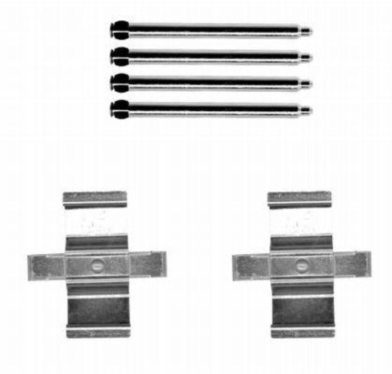 HELLA 8DZ 355 204-211 Zubehörsatz, Scheibenbremsbelag für MB