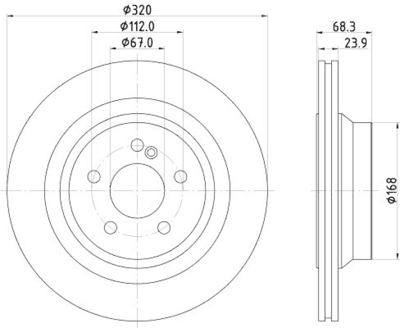 HELLA 8DD 355 122-951 Bremsscheibe für MB