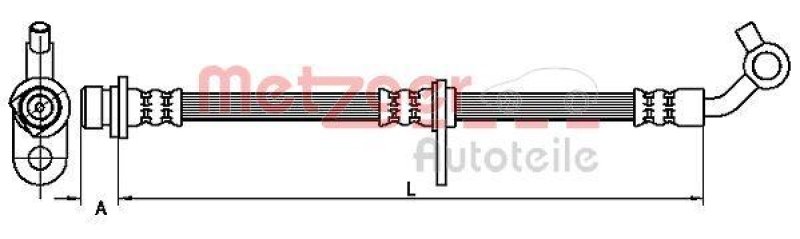 METZGER 4110499 Bremsschlauch f&uuml;r HONDA HA links/rechts