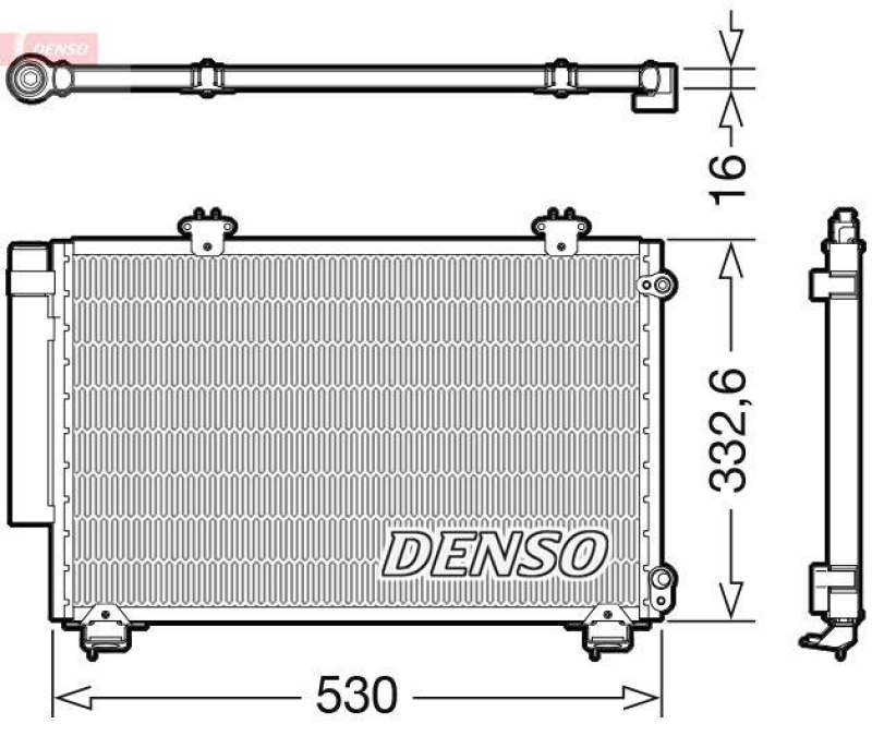 DENSO DCN50060 Kondensator A/C TOYOTA YARIS (_P1_) (99-05)