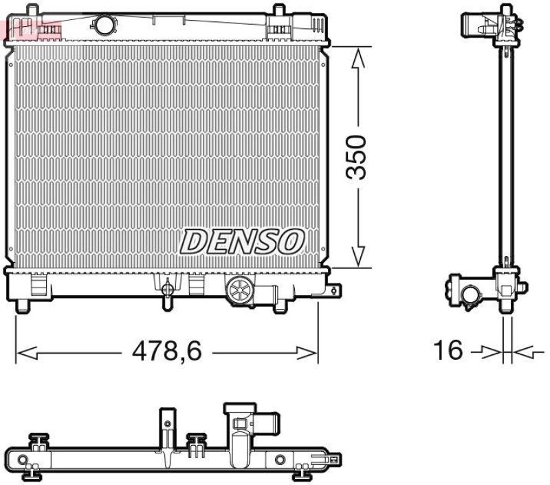 DENSO DRM50137 Kühler TOYOTA YARIS (_P9_) 1.33 VVT-i (08-11)