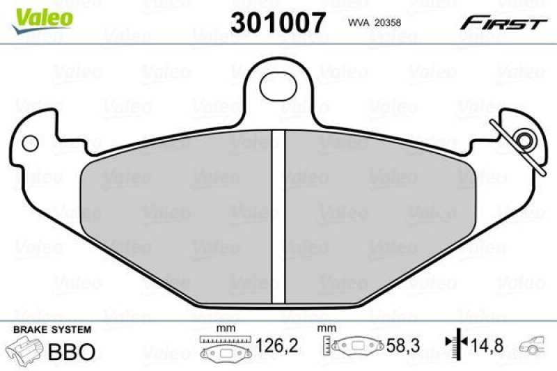 VALEO 301007 SBB-Satz FIRST