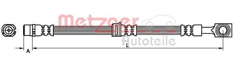 METZGER 4110524 Bremsschlauch für OPEL VA links/rechts