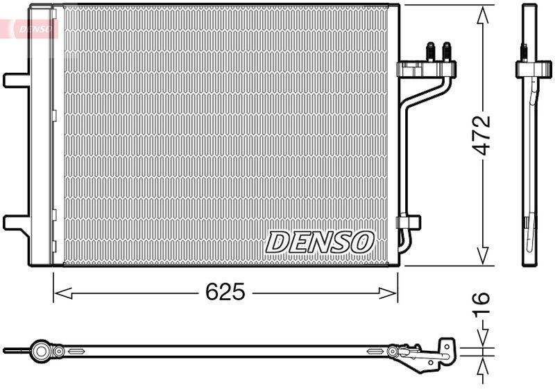 DENSO DCN10047 Kondensator A/C FORD KUGA II (DM2) (14-)