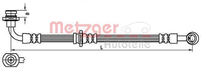 METZGER 4110529 Bremsschlauch für SUZUKI VA links