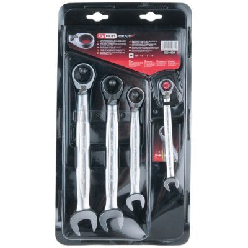 KS TOOLS 503.4604 GEARplus umschaltbar Doppel-Ratschenringschlüssel-Satz