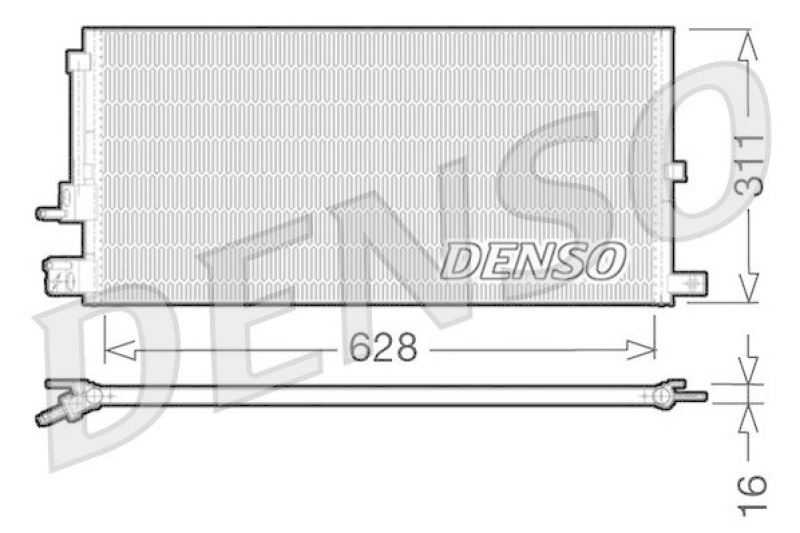 DENSO DCN11007 Kondensator A/C JAGUAR X-TYPE (CF1) 2.0 D (2003 - 2009)