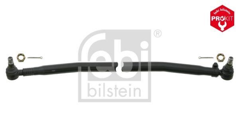 FEBI BILSTEIN 24069 Lenkstange mit Kronenmuttern und Splinten, vom Lenkgetriebe zur 1. Vorderachse für Volvo