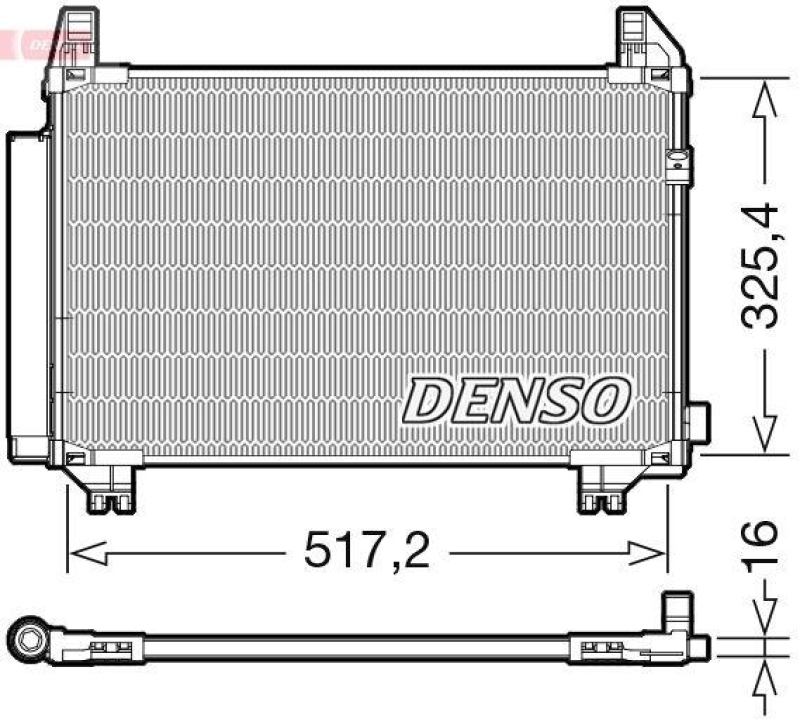 DENSO DCN50107 Kondensator TOYOTA YARIS (_P9_) 1.4 D-4D (NLP90_) (05- )