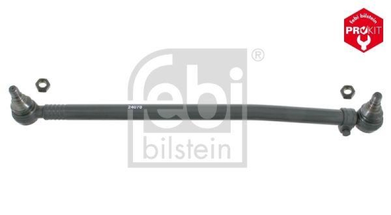 FEBI BILSTEIN 24070 Lenkstange mit Sicherungsmuttern, vom Lenkgetriebe zur 1. Vorderachse für Volvo