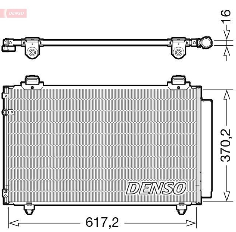 DENSO DCN50112 Kondensator A/C TOYOTA COROLLA Verso (ZER_, ZZE12_, R1_) 1.8 (ZNR11_) (04-09)