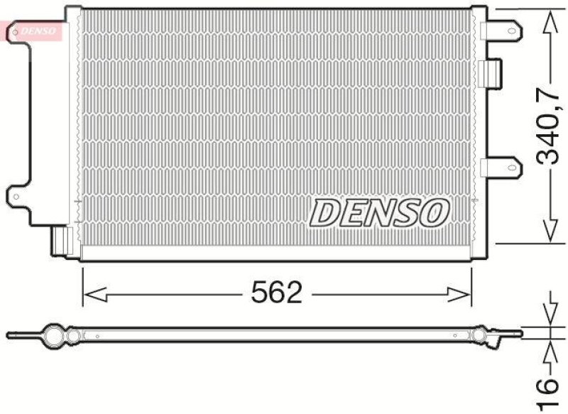 DENSO DCN12003 Kondensator A/C IVECO DAILY III Box Body / Estate 35 S 13 V,35 C 13 V (1999 - )