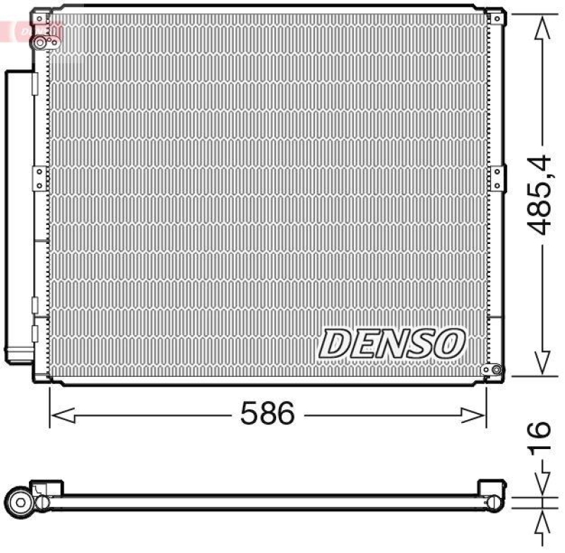 DENSO DCN50113 Kondensator A/C TOYOTA LAND CRUISER PRADO (_J12_) 3.0 D-4D (02-09)