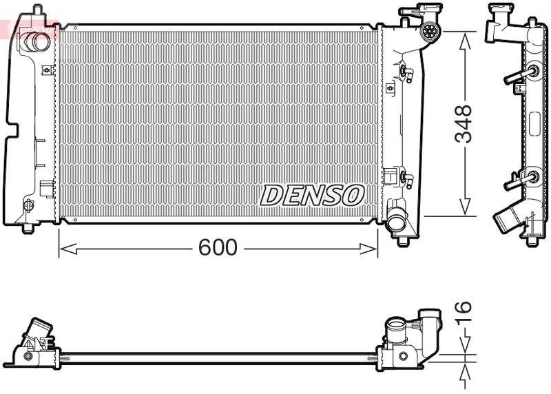 DENSO DRM50142 Kühler TOYOTA COROLLA (_E12_) 1.6 VVT-i (02-06)