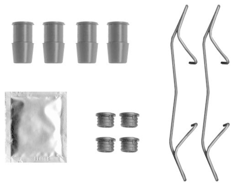 HELLA 8DZ 355 205-751 Zubehörsatz, Bremssattel