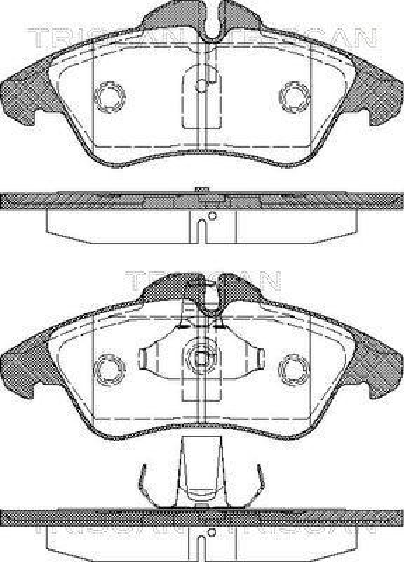 TRISCAN 8110 23008 Bremsbelag Vorne für Mercedes Sprinter