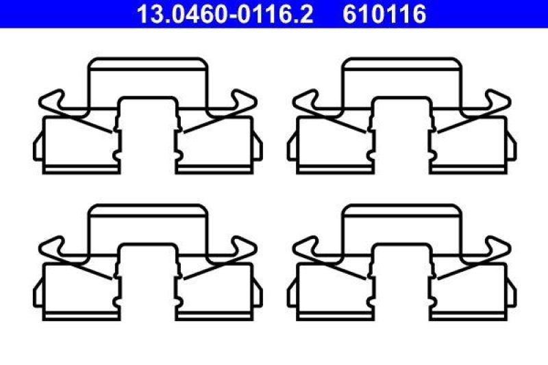 ATE 13.0460-0116.2 Belagsatz Zubehör