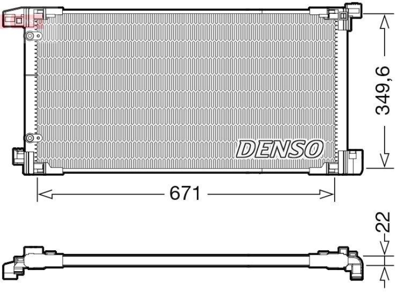 DENSO DCN50114 Kondensator A/C TOYOTA PRIUS PHV (_W52_) 1.8 PHEV (16-)