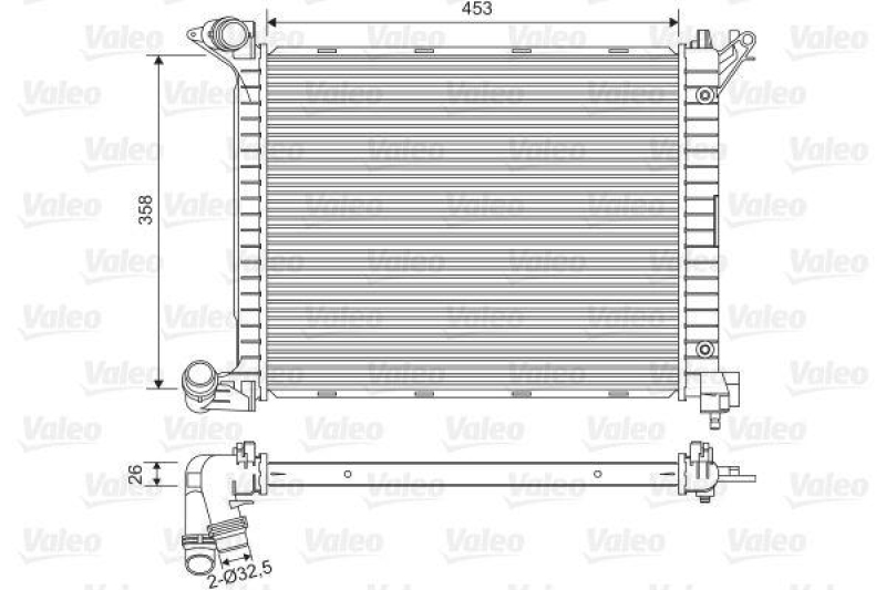 VALEO 734329 Motorkühler MINI 1.4 D 75