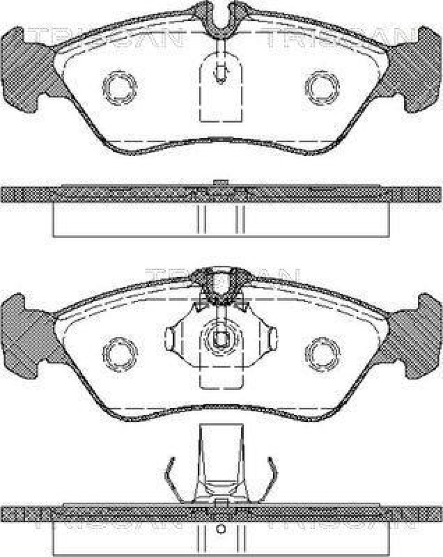 TRISCAN 8110 23010 Bremsbelag Hinten für Mercedes Sprinter