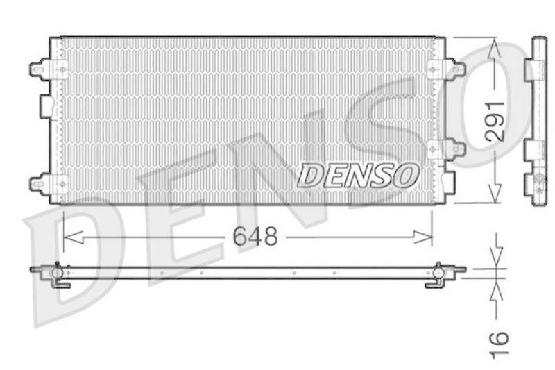 DENSO DCN13003 Kondensator A/C LANCIA THESIS (841AX) 2.4 D Multijet (2006 - 2009)