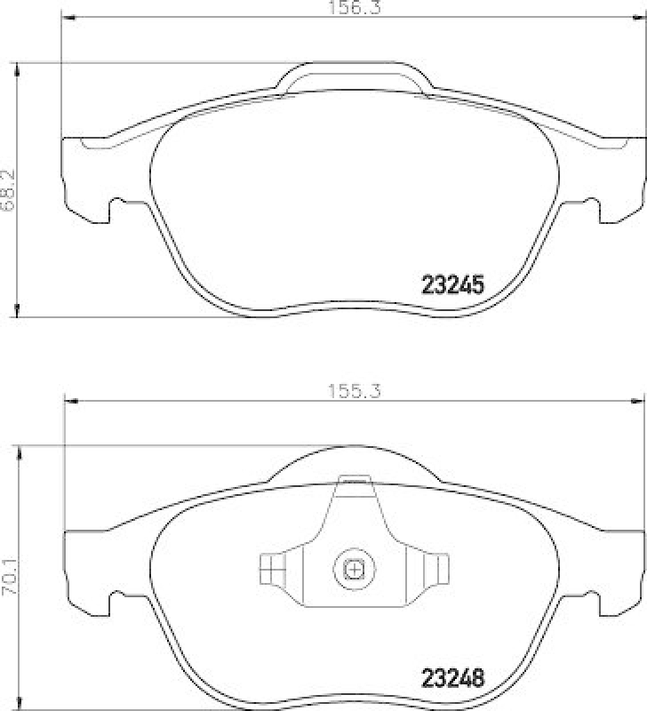 HELLA 8DB 355 009-111 Bremsbelagsatz, Scheibenbremsbelag für RENAULT