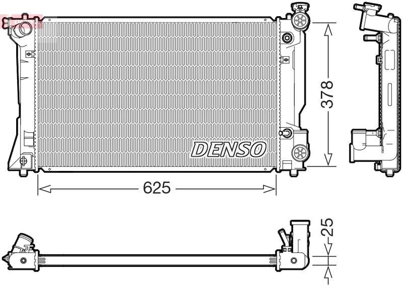 DENSO DRM50145 Kühler TOYOTA AVENSIS Estate (_T25_) 2.0 (03-08)