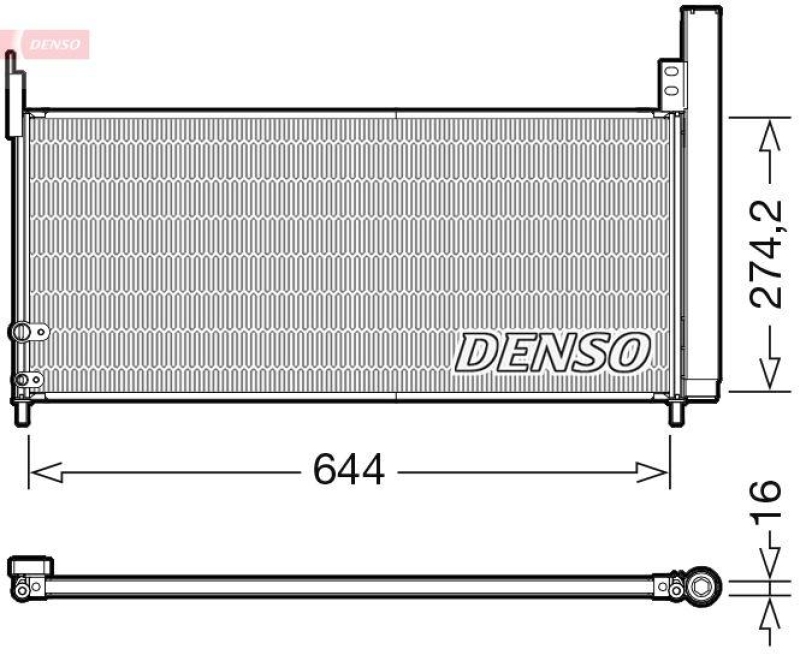 DENSO DCN50116 Kondensator A/C TOYOTA PRIUS PLUS (_W4_) 1.8 Hybrid (11-)