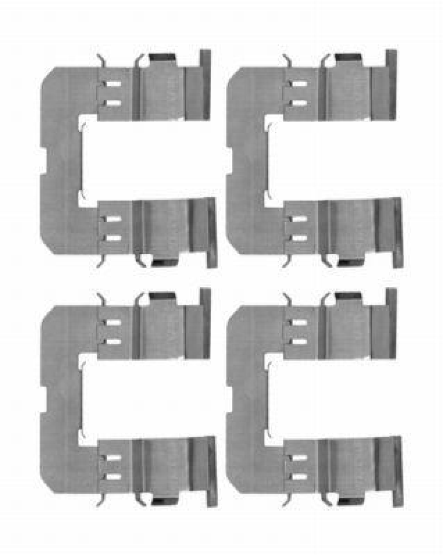 HELLA 8DZ 355 204-361 Zubehörsatz, Scheibenbremsbelag für MAZDA/SUBARU