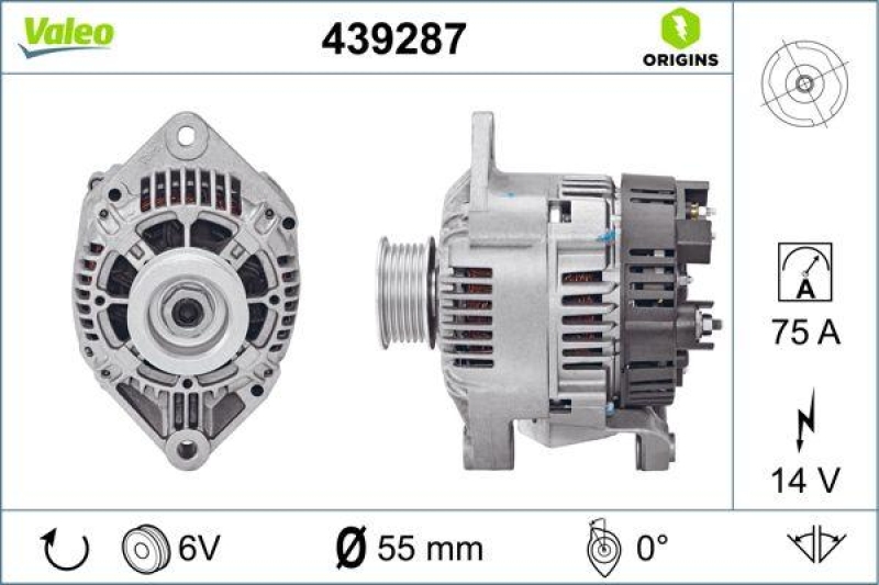 VALEO 439287 Generator Neu - ORIGINS