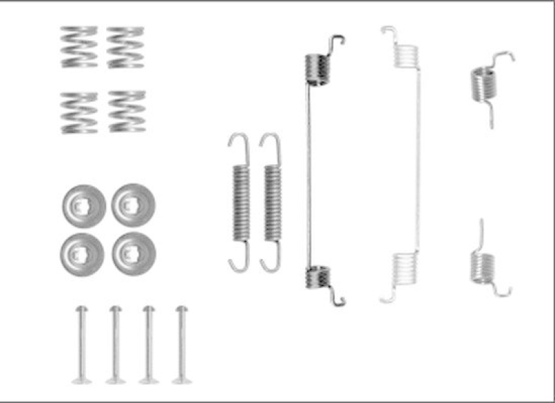 HELLA 8DZ 355 205-831 Zubehörsatz, Bremsbacken für FIAT/FORD