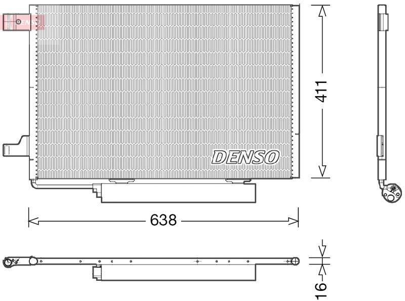 DENSO DCN17006 Kondensator A/C MERCEDES-BENZ B-CLASS (W245) B 160 (245.231) (2009 - 2011)