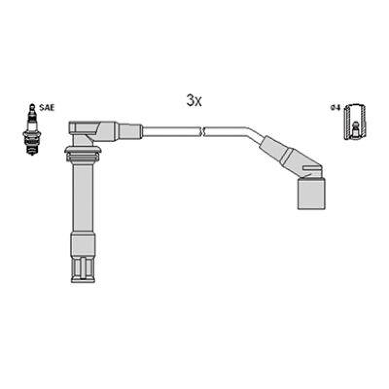 HITACHI 134378 Zündkabelsatz für LANDROVER u.a.