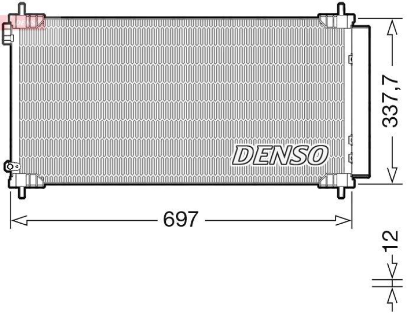 DENSO DCN50120 Kondensator A/C TOYOTA AURIS Estate (_E18_) 1.6 D4-D (15-18)