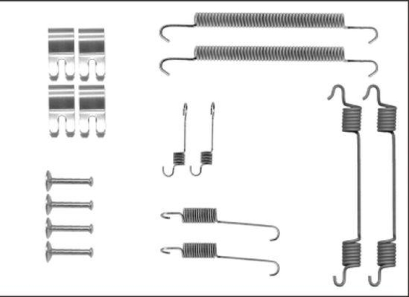 HELLA 8DZ 355 205-841 Zubehörsatz, Bremsbacken für LANDROVER