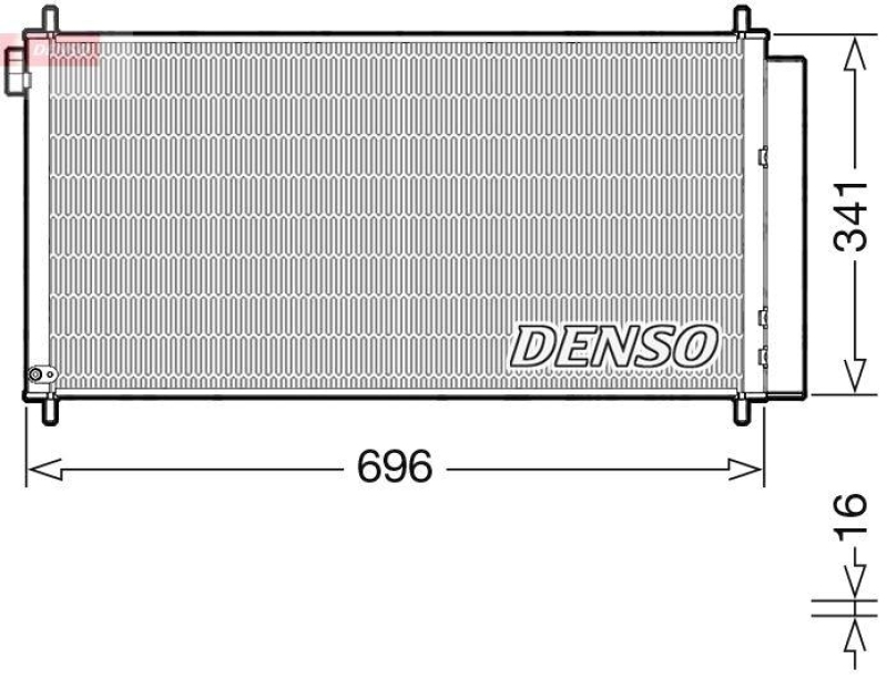 DENSO DCN50121 Kondensator A/C TOYOTA AURIS (_E18_) 2.0 D-4D (12-15)