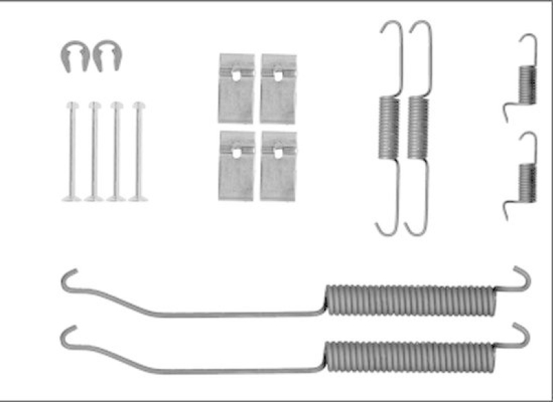 HELLA 8DZ 355 205-871 Zubehörsatz, Bremsbacken für NISSAN