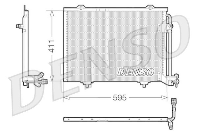 DENSO DCN17011 Kondensator A/C MERCEDES-BENZ C-CLASS (W202) C 180 (202.018) (1993 - 2000)